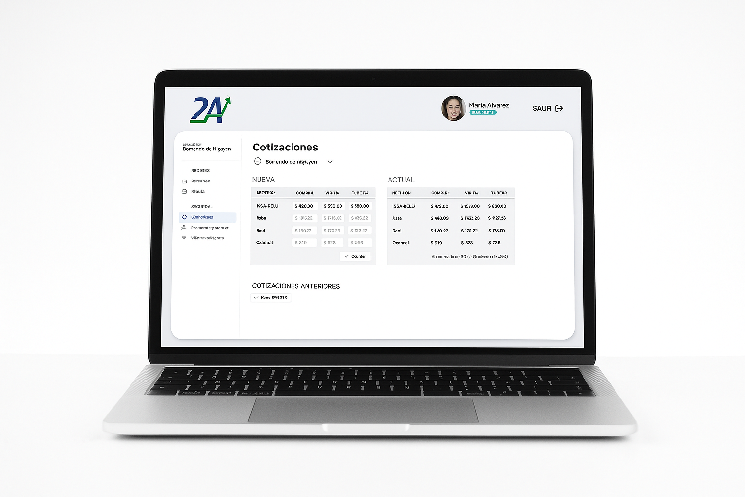 Dos Arroyos Cambios - Web App